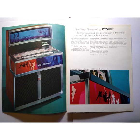 Seeburg SS160 Showcase Jukebox FLYER Phonograph Music Vintage Original 1966 - Picture 4 of 6